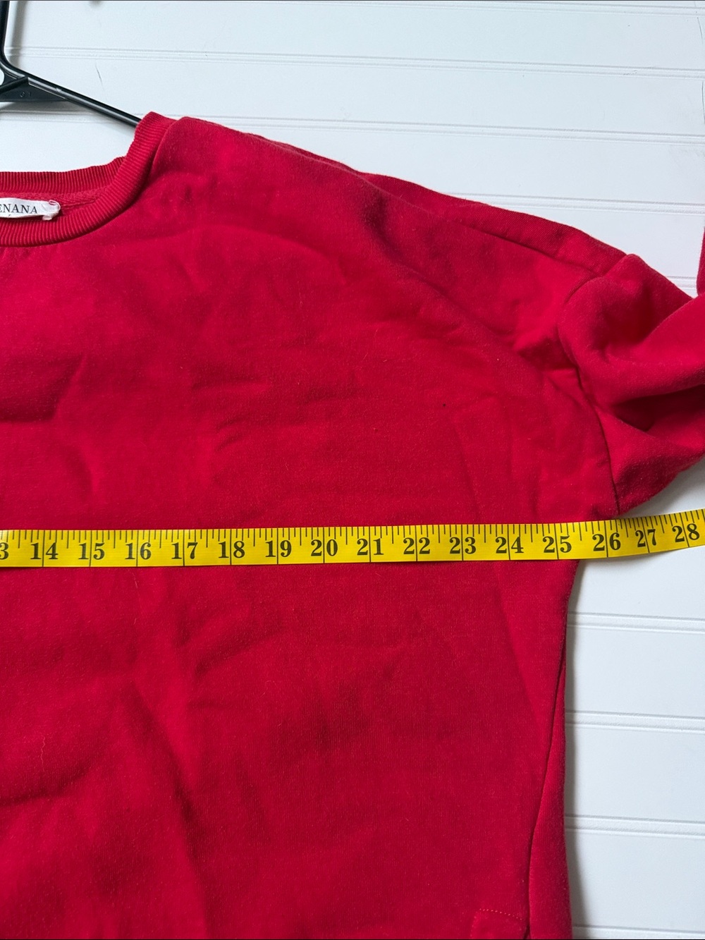 (347)Zenana Outfitters Red Crewneck Tunic Sweatshirt - Picture 5 of 5